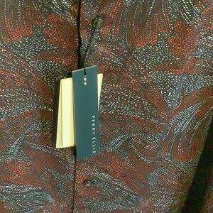 Men’s big and tall Perry Ellis red print shirt size 3xlt